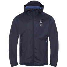 Tottenham Hotspur FC Mens Shower Jacket Windbreaker Peaked Hood Navy Large