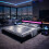 LUXURY Black 4ft Small Double LED CRUSHED VELVET LED Bed Frame 3