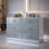 Harmin Grey High Gloss 6 Drawer Storage Cabinet with Matt White Frame 1