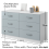 Harmin Grey High Gloss 6 Drawer Storage Cabinet with Matt White Frame 2