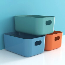 Wolpin Plastic Storage Basket Set Of 3 | Multipurpose Organizer Box For Kitchen Wardrobe Fruits Vegetables Toys Stationery | Durable Colorful Storage