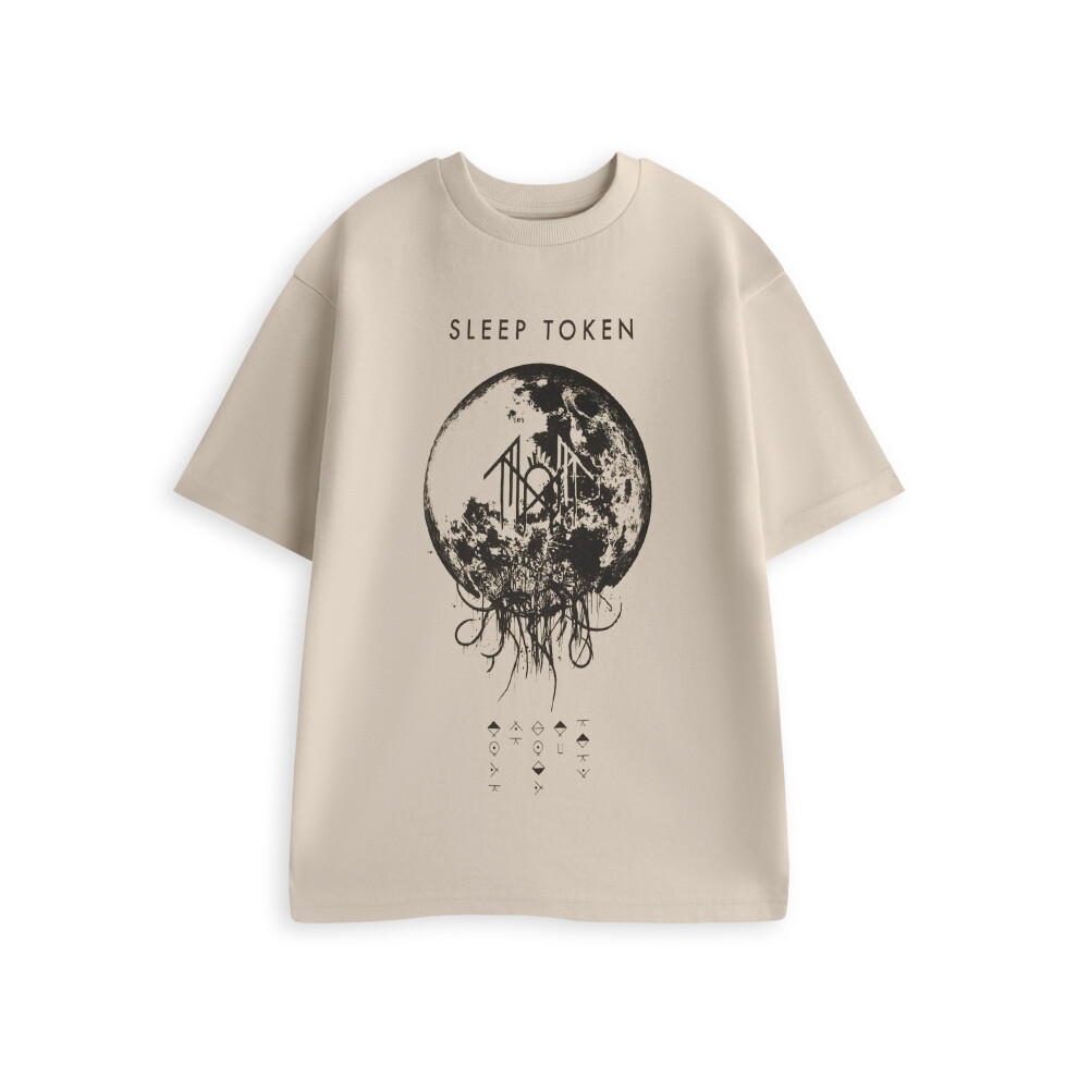 Sleep Token Unisex Beige Short Sleeve Graphic Tee | Take me Back to Eden Band Name T-Shirt | Music Merchandise | Casual Wear Top Merch - Image 2