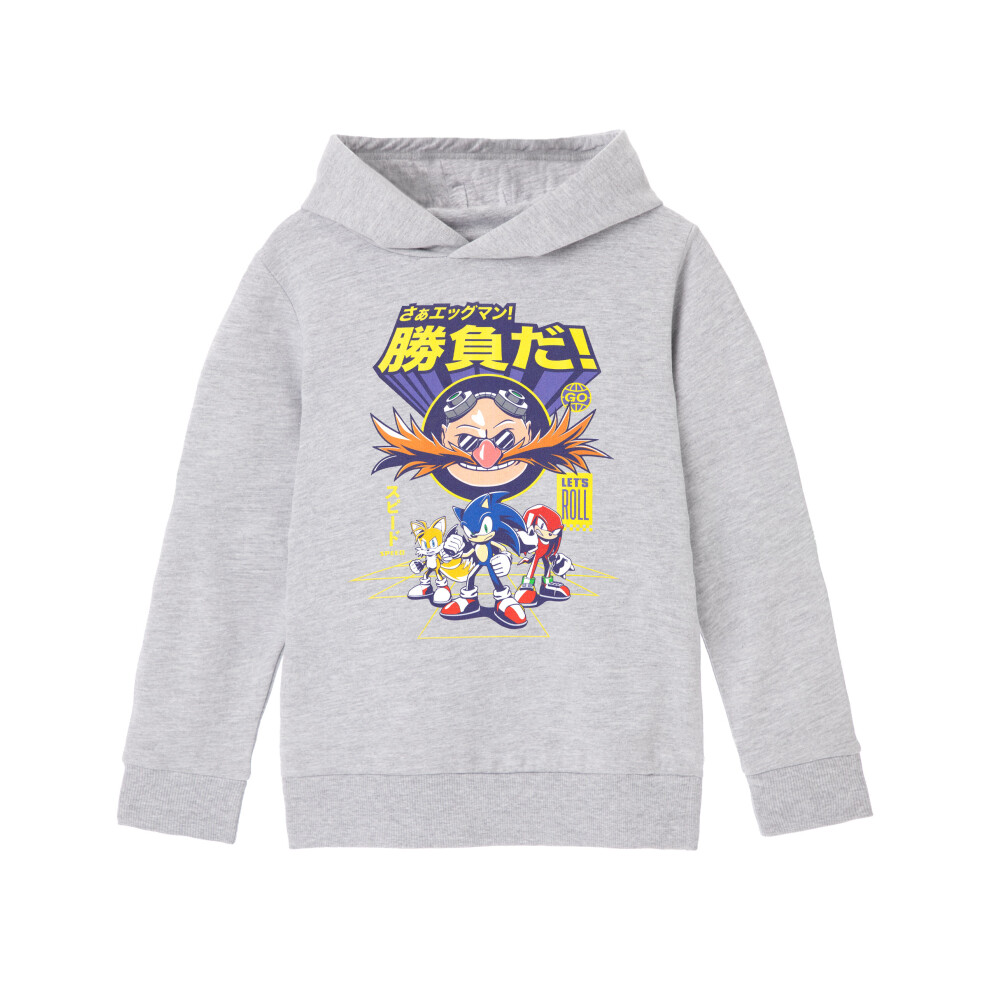 Sonic The Hedgehog (3-4 Years) Hoodie (Boys Grey)