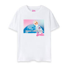 (Small) Barbie Short Sleeved T-Shirt (Womens White)