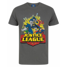 (Small) DC Comics Short Sleeved T-Shirt (Mens Grey)