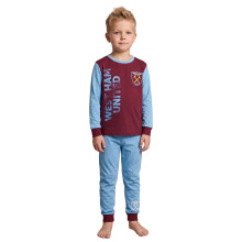 (7-8 Years) West Ham United Long Sleeve Long Leg Pyjama Set (Boys Purple)