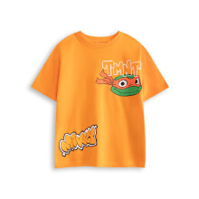 (3-4 Years) Teenage Mutant Ninja Turtles Short Sleeved T-Shirt (Boys Orange)