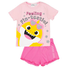 (3-4 Years) Baby Shark Short Sleeve Short Leg Pyjama Set (Girls Pink)