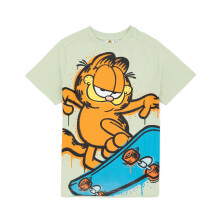 (3-4 Years) Garfield Short Sleeved T-Shirt (Boys Green)
