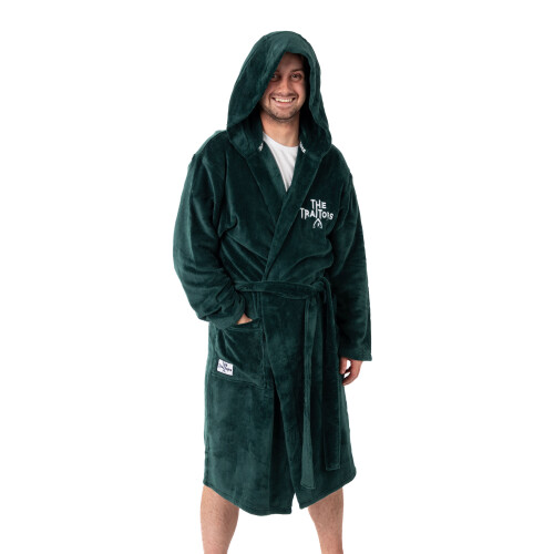 (Large) The Traitors Hooded Bathrobe (Unisex Green)