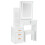 Dressing Table With Drawers Mirror Stool Set Makeup Desk Vanity Table Bedroom 8