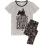 (Medium) Peaky Blinders Short Sleeve Long Leg Pyjama Set (Womens Grey) 1