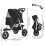 Skylos Pet Stroller Pram Dog Carrier Trailer Strollers 3 Wheels Foldable Large 2