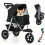 Skylos Pet Stroller Pram Dog Carrier Trailer Strollers 3 Wheels Foldable Large 4