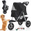 Skylos Pet Stroller Pram Dog Carrier Trailer Strollers 3 Wheels Foldable Large 3
