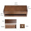 2X Kabel Management Box Holz Kabel Organizer Box (Kaffee Farbe) 3