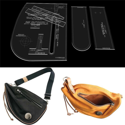 Sling Bag Acrylic Template,Leather Pattern Acrylic Leather Templates for Capacity Crossbody Backpack,AAB-42 1