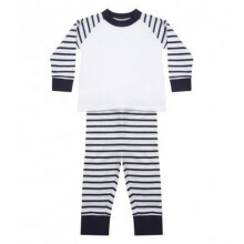 (3-4 Years, Navy/White) Larkwood Baby Boys/Girls Striped Pyjamas