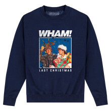 (S, Navy) Wham Unisex Adult Last Christmas Sweatshirt