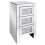Beliani 3 Drawer Bedside Table LORAY Glass Mirrored Silver 1