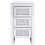Beliani 3 Drawer Bedside Table LORAY Glass Mirrored Silver 6