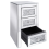Beliani 3 Drawer Bedside Table LORAY Glass Mirrored Silver 7