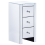 Beliani 3 Drawer Bedside Table LORRIS Glass Mirrored Silver 1