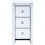 Beliani 3 Drawer Bedside Table LORRIS Glass Mirrored Silver 4