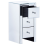 Beliani 3 Drawer Bedside Table LORRIS Glass Mirrored Silver 5