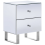 Beliani 2 Drawer Bedside Table NESLE Glass Mirrored Silver 1