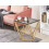 Beliani Side Table MALIBU Black/ Gold 2