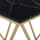 Beliani Side Table MALIBU Black/ Gold 5