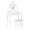 Beliani Dressing Table with Mirror and Stool AMOUR White 1