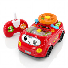 The Magic Toy Shop RC Car for Toddlers with Lights, Sounds & Interactive Steering Wheel Dashboard