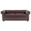 Beliani Sofa 3 Seater CHESTERFIELD Leather Brown 1