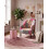Beliani Armchair MANDAL Fabric Pink 2