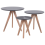 Beliani Set of 3 Coffee Tables VEGAS Grey 1