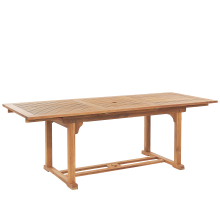 Extending Garden Dining Table JAVA 160/220 cm 90 cm Acacia Wood Light Brown