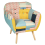 Beliani Armchair MELBY Fabric Multicolour 1