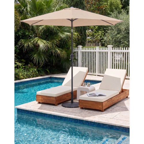 Beliani Market Parasol 266 cm VARESE Beige 1