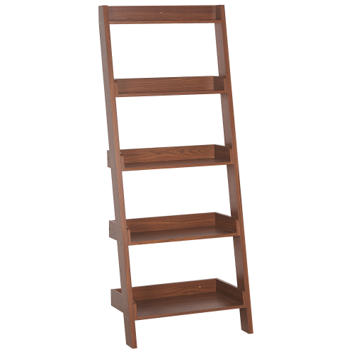 Beliani 5 Tier Shelving Unit MOBILE TRIO 167 cm Dark Brown