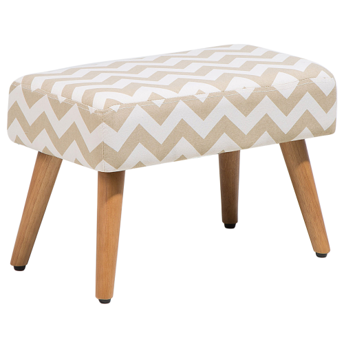 Beliani Footstool TAKOMA Cotton Beige