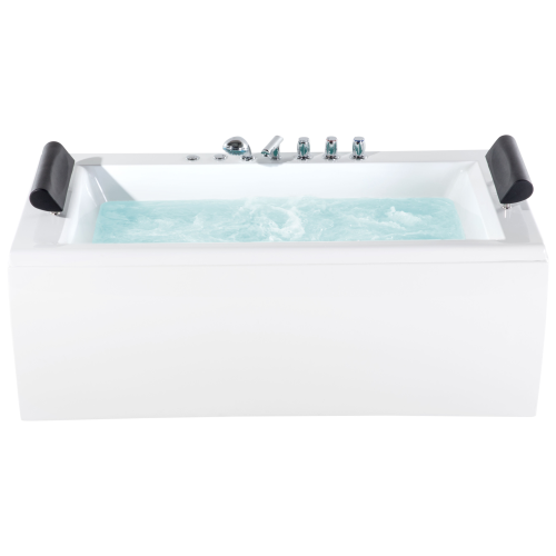 Beliani Corner Hot Tub with LED MONTEGO 1720 x 830 mm White