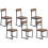 Beliani Set of 6 Dining Chairs LAREDO Brown/ Black 1