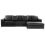 Beliani Corner Sofa 4 Seater OSLO Leather Black Left Hand 1