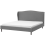 Beliani Bed Fabric COLMAR 180 x 200 cm (EU Super King) Grey 1