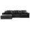 Beliani Corner Sofa 4 Seater OSLO Leather Black Right Hand 1