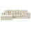 Beliani Corner Sofa 4 Seater OSLO Fabric Beige Right Hand 1