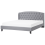 Beliani Bed Fabric BORDEAUX 180 x 200 cm (EU Super King) Light Grey 1