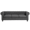 Beliani Sofa 3 Seater CHESTERFIELD Fabric Grey 1